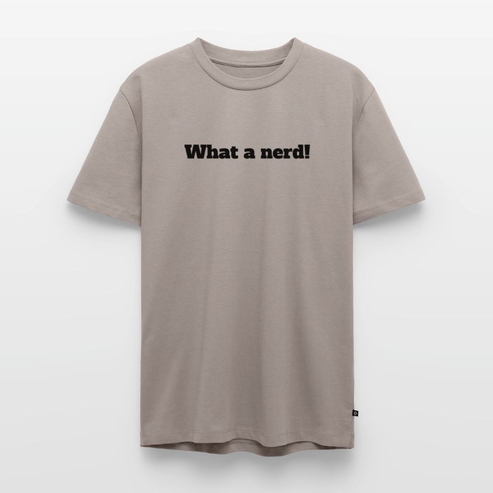 What a nerd! - Premium herre T-shirt - gråbrun